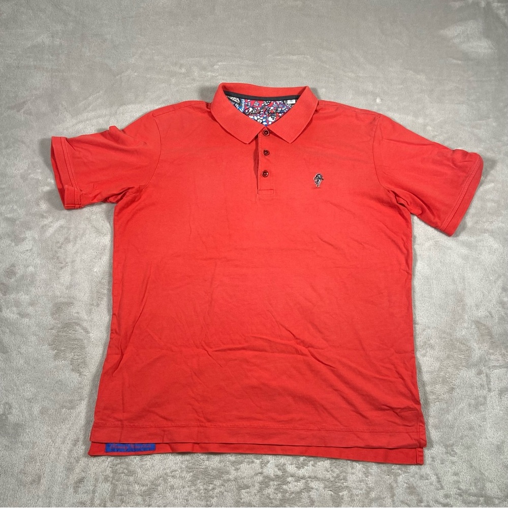 Robert Graham Red Polo Shirt medium